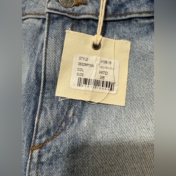 NWT SER.O.YA Nancy Micro Denim Shorts High Tide‎ Sz 26 - Picture 4 of 5